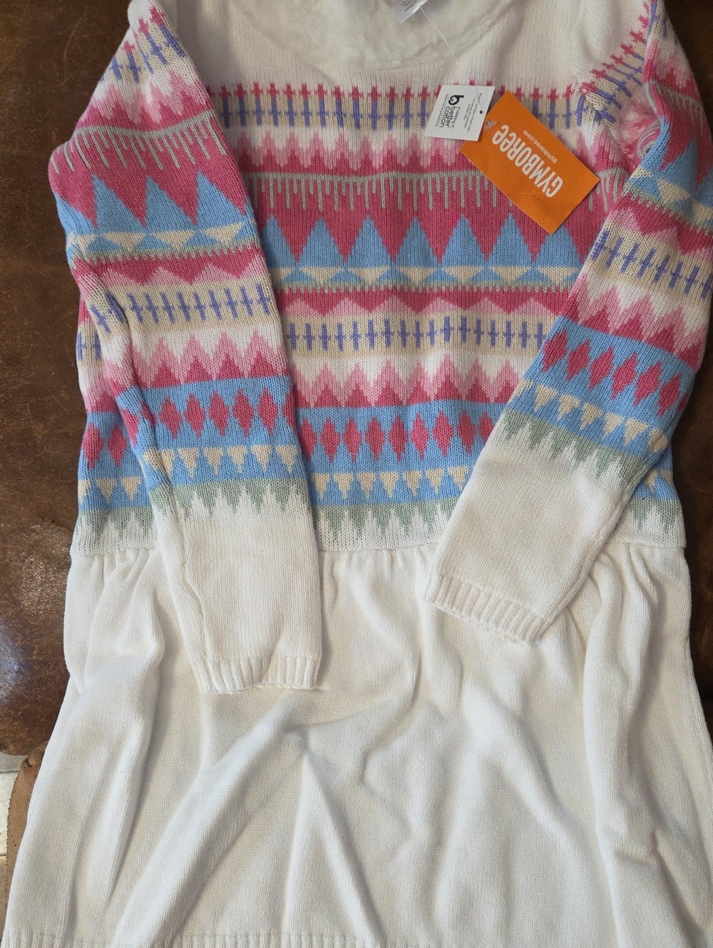 Gymboree Girls' Pastel Fair Isle Sweater Dress Size 6